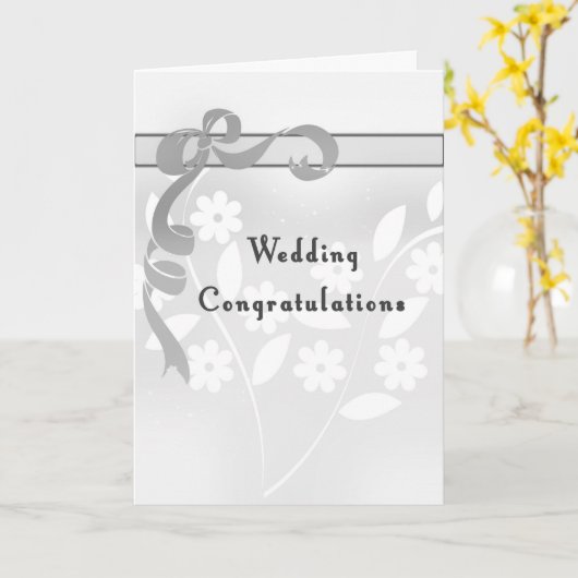 Gefeliciteerd met huwelijk met neef & man kaart (Gele Bloem)