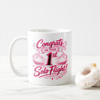 Gefeliciteerd met je 1e Solo Vlucht Koffiemok