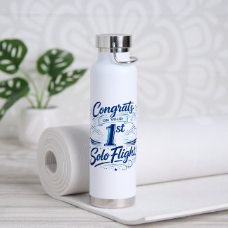 Gefeliciteerd met je 1e Solo Vlucht! Waterfles