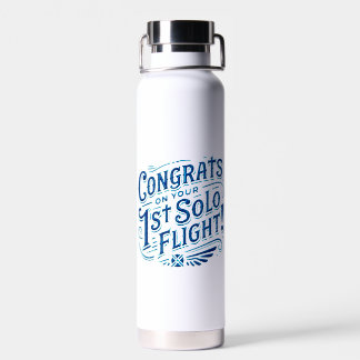 Gefeliciteerd met je 1e Solo Vlucht! Waterfles