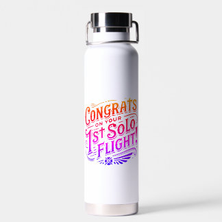 Gefeliciteerd met je 1e Solo Vlucht! Waterfles