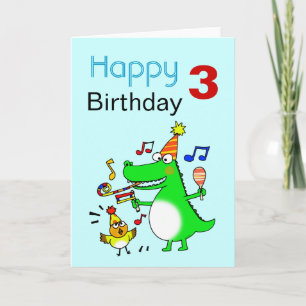 Gefeliciteerd met je 3e verjaardag ( I am 3 ) Kaart