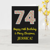 Gefeliciteerd met je 74e verjaardag en prettig ker kaart (Gele Bloem)