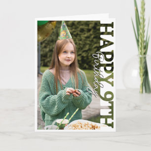 Gefeliciteerd met je 9e verjaardag Foto college ka Bedankkaart