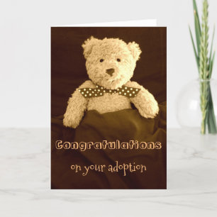 Gefeliciteerd met je adoptie Teddy Bear Kaart