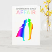 "Gefeliciteerd met je affaire" kaart (Gele Bloem)