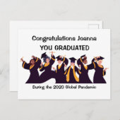 Gefeliciteerd met je Afstuderen 2020 Briefkaart (Voorkant / Achterkant)