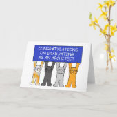 Gefeliciteerd met je afstuderen als architect kaart (Gele Bloem)