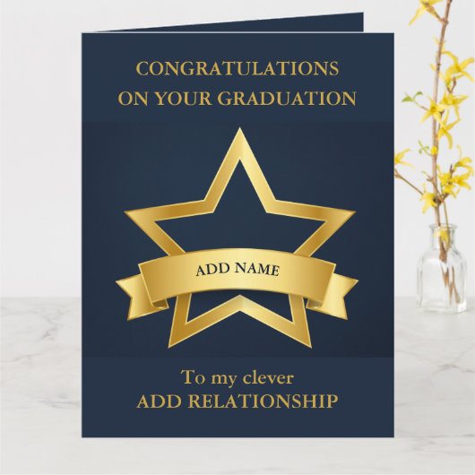 Gefeliciteerd met je Afstuderen BIG Kaart (Gele Bloem)