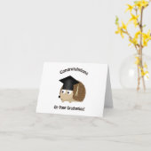 Gefeliciteerd met je Afstuderen egel Kaart (Gele Bloem)