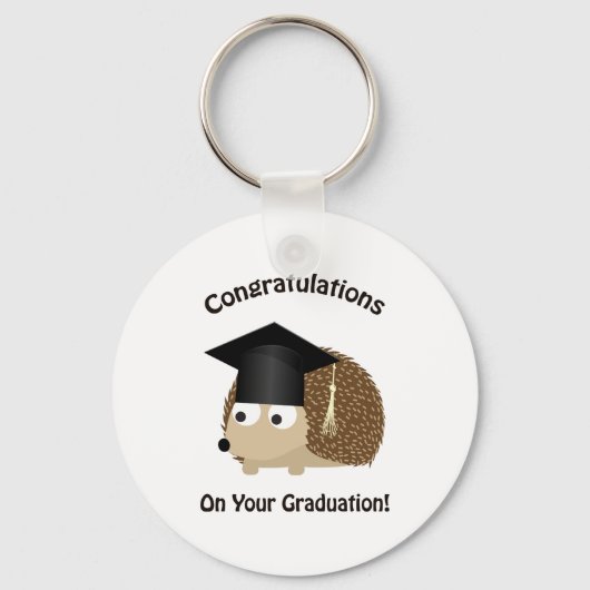 Gefeliciteerd met je Afstuderen egel Sleutelhanger (Voorkant)