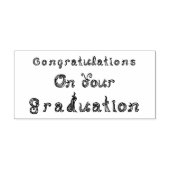Gefeliciteerd met je Afstuderen Fabric Font Rubberstempel (Afrduk)