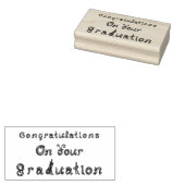 Gefeliciteerd met je Afstuderen Fabric Font Rubberstempel (Gestempeld)