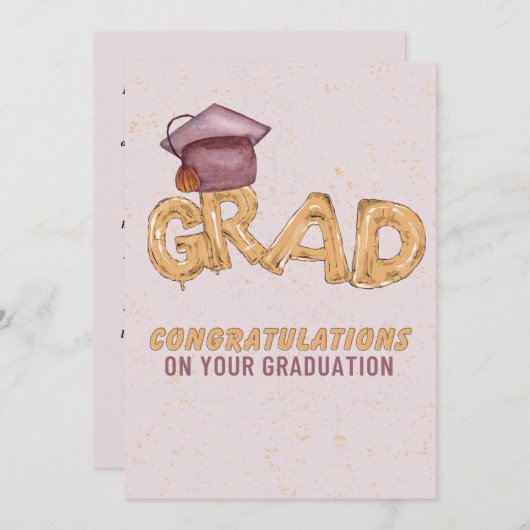 Gefeliciteerd met je Afstuderen Feestdagenkaart (Voorkant / Achterkant)