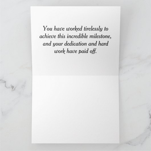 Gefeliciteerd met je afstuderen kaart (Binnen)