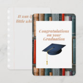 Gefeliciteerd met je Afstuderen kaart. Bedankkaart (Voorkant / Achterkant)