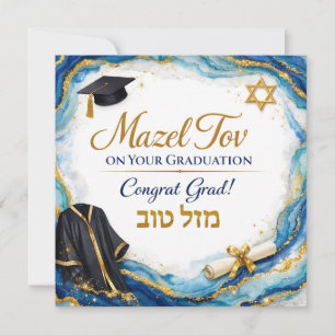 Gefeliciteerd met je afstuderen kaart Blauwe Aga