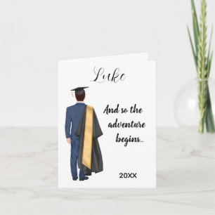 Gefeliciteerd met je afstuderen mannelijke afgestu feestdagen kaart