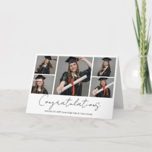 Gefeliciteerd met je afstuderen met moderne fotoco kaart
