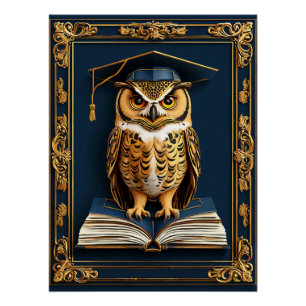 Gefeliciteerd met je afstuderen Uil Perfect Poster