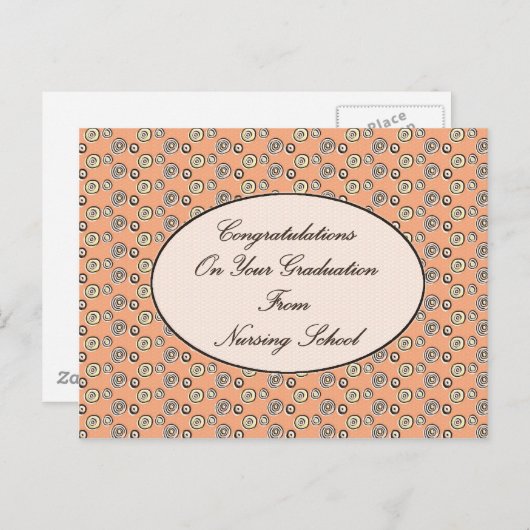 Gefeliciteerd met je Afstuderen van Nursing SC Aankondigingskaart (Voorkant / Achterkant)