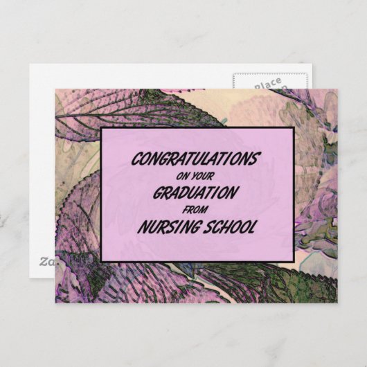 Gefeliciteerd met je Afstuderen van Nursing SC Briefkaart (Voorkant / Achterkant)