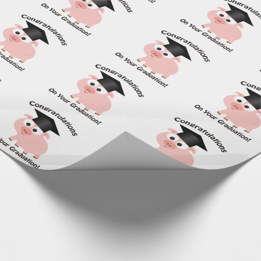 Gefeliciteerd met je Afstuderen! Varkens Cadeaupapier (Hoek)