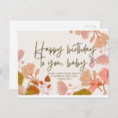 Gefeliciteerd met je Baby Briefkaart (Voorkant / Achterkant)