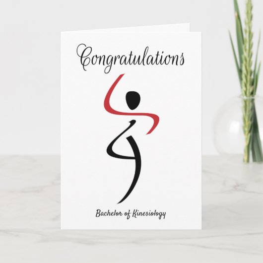 Gefeliciteerd met je bachelor kinesiologie kaart (Voorkant)