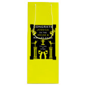 Gefeliciteerd met je balletdans wijn cadeautas (Voorkant)