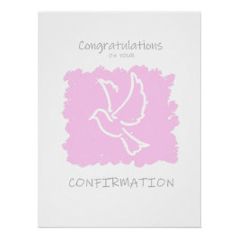 Gefeliciteerd met je bevestiging poster roze perfect poster