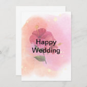 Gefeliciteerd met je bruiloft! Ik wens je een leve Kaart (Voorkant / Achterkant)