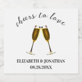 Gefeliciteerd met je champagneglazen sparkling wijnetiket (Enkel label)