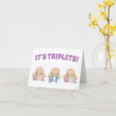 Gefeliciteerd met je creditcard - Triplets Two Gir Kaart (Gele Bloem)