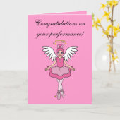 Gefeliciteerd met je dansoverweging Angel Kaart (Gele Bloem)