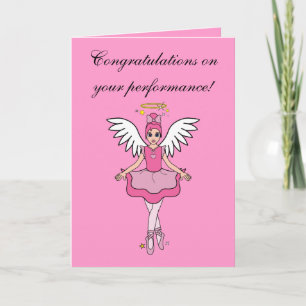 Gefeliciteerd met je dansoverweging Angel Kaart