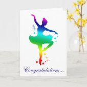 Gefeliciteerd met je dansoverweging kaart (Gele Bloem)