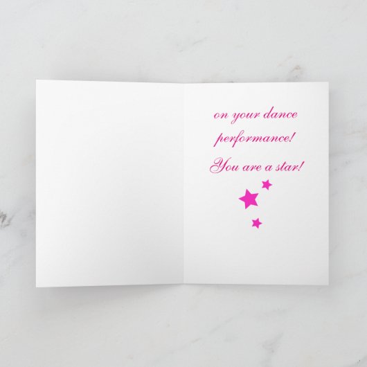 Gefeliciteerd met je dansoverweging kaart (Binnen)