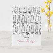 Gefeliciteerd met je dansoverweging roze ballet kaart (Gele Bloem)