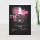 Gefeliciteerd met je dansoverweging zwart kaart (Voorkant)