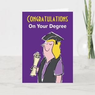 Gefeliciteerd met je diploma - voor een Vrouw Kaart