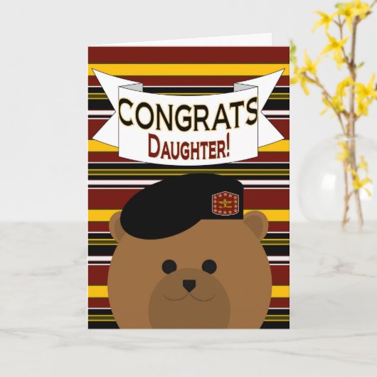 Gefeliciteerd met je dochter Army Hero Kaart (Gele Bloem)