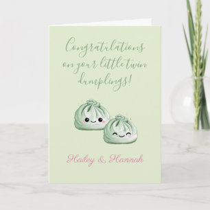 Gefeliciteerd Met Je Dumplings, Tweeling Kaart