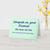 Gefeliciteerd met je echtscheiding kaart (Gele Bloem)