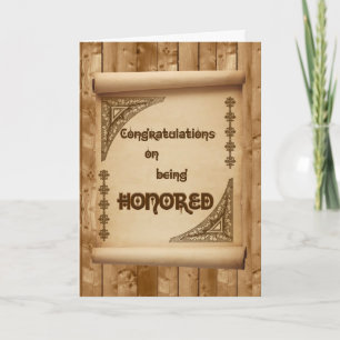 Gefeliciteerd met je eer kaart