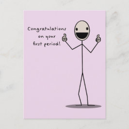Gefeliciteerd met je eerste menstruatie briefkaart