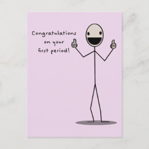 Gefeliciteerd met je eerste menstruatie briefkaart