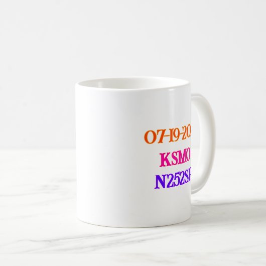 Gefeliciteerd met je eerste Solo Flight Coffee Mok (Voorkant rechts)