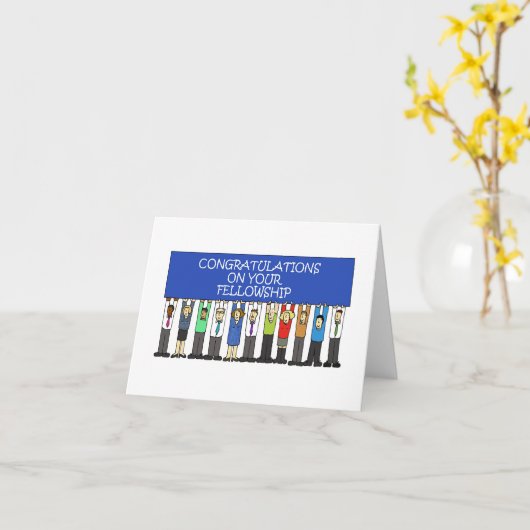 Gefeliciteerd met je fellowship kaart (Gele Bloem)
