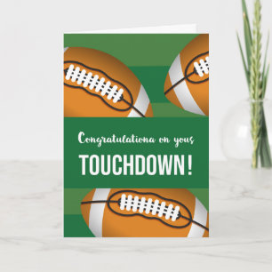 Gefeliciteerd met je Football touchdown Kaart